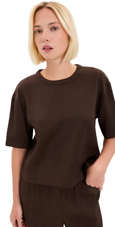 Le Bop Chandler Satin Tee Coffee Bean