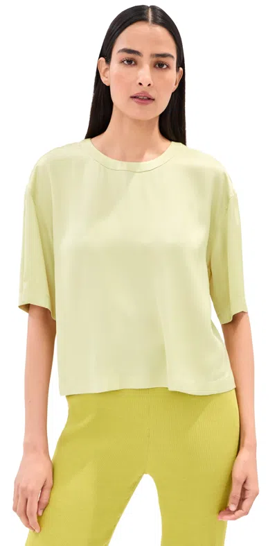 Le Bop Chandler Satin Tee Honeydew In Gray