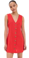Le Bop Charlotte Vest Dress Coral Red In Coral Red