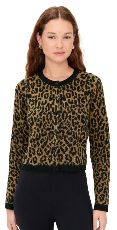 Le Bop Cheetah Cardigan Camel Cheetah In Brown