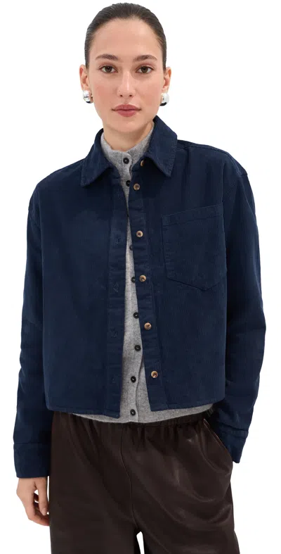 Le Bop Collins Corduroy Button Down Navy In Black