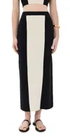 Le Bop Colorblocked Skirt Black & White In Multi