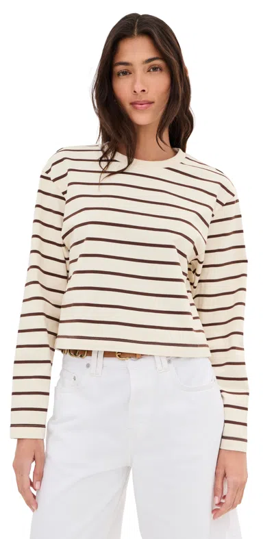 Le Bop Danica Crop Top Chocolate/ivory In Neutral