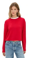 Le Bop Danica Crop Top Crimson In Red