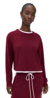 Le Bop Danica Crop Top Merlot In Burgundy