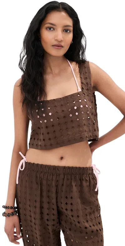Le Bop Desiree Tank Shaved Chocolate In Brown