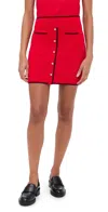 Le Bop Diana Knit Skirt Red In Red