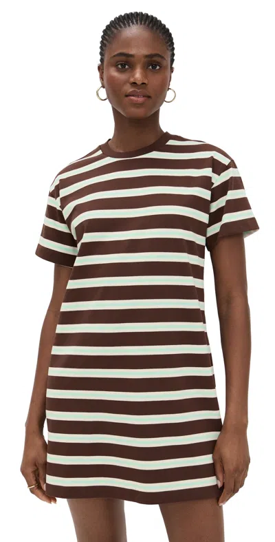 Le Bop Dory Dress Chocolate/ivory/mint In Multi