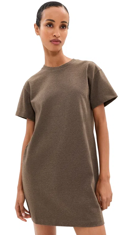 Le Bop Dory T-shirt Mini Dress Chocolate/heather Grey In Brown