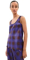 Le Bop Eames Tank Top Deep Blue/brown In Multi