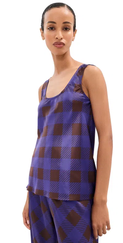 Le Bop Eames Tank Top Deep Blue/brown In Multi