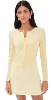 Le Bop Eloise Cardigan Butter Yellow