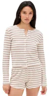 Le Bop Eloise Cardigan Taupe/white
