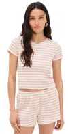 Le Bop Eloise Striped Tee Pink/white In Multi