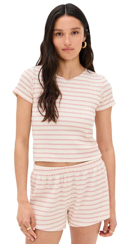 Le Bop Eloise Striped Tee Pink/white