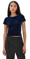 Le Bop Eloise Velvet Tee Navy In Blue