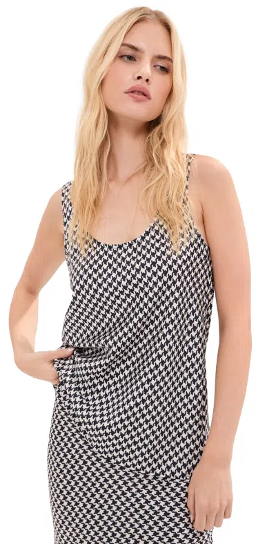 Le Bop Esmes Tank Black/white Houndstooth In Multi