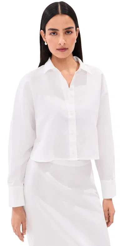 Le Bop Estelle Linen Button Down Shirt White
