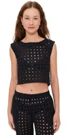 Le Bop Eyelet Odette Top Black