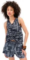 Le Bop Fallon Sleevless Top Navy/white In Multi