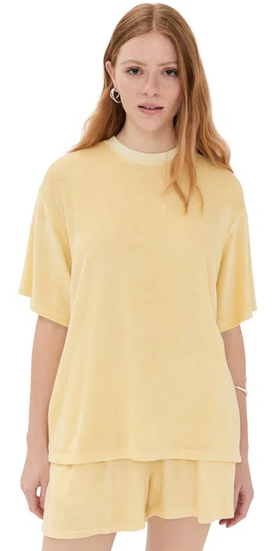 Le Bop Farrah Terry Tee Butter Yellow
