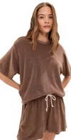 Le Bop Farrah Terry Tee Chocolate In Brown