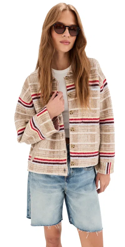 Le Bop Faye Shacket Madras Plaid In Multi