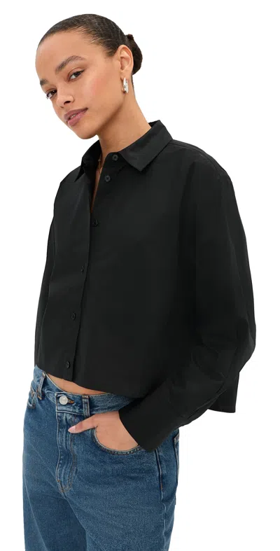 Le Bop Felicity Poplin Top Black