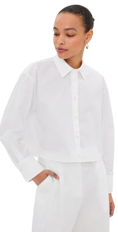 Le Bop Felicity Poplin Top White