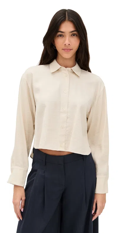 Le Bop Felicity Satin Top Ivory In Neutral