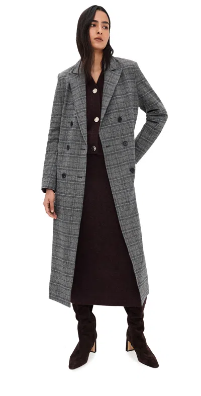 Le Bop Gia Blazer Jacket Blue Grey Plaid