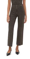 Le Bop Gingham Flare Pants Chocolate/black In Black