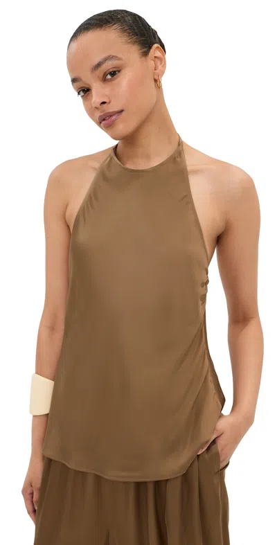 Le Bop Greer Satin Top Hazelnut In Brown