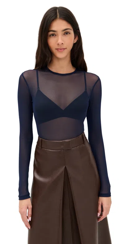 Le Bop Hannah Thong Bodysuit Navy In Blue