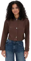 Le Bop Harriet Cropped Jacket Chocolate In Brown