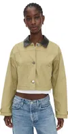 Le Bop Harriet Cropped Jacket Khaki In Brown