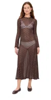 Le Bop Hattie Dress Chocolate Polka Dot In Brown