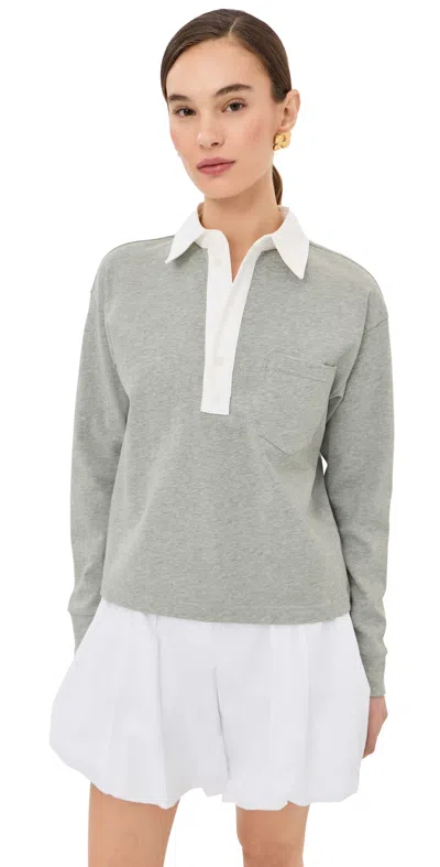 Le Bop Hayley Polo Shirt Heather Grey In Gray