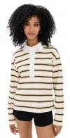 Le Bop Hayley Variegated Polo Ivory/khaki/black