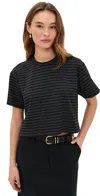 Le Bop Hazel Tee Charcoal/black Stripe In Animal Print