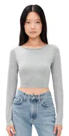Le Bop Heidi Top Heather Grey In Gray