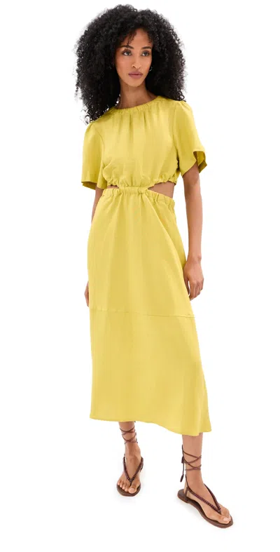 Le Bop Helena Dress Warm Olive In Yellow