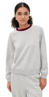 Le Bop Helene Sweatshirt Heather Grey/merlot In Gray