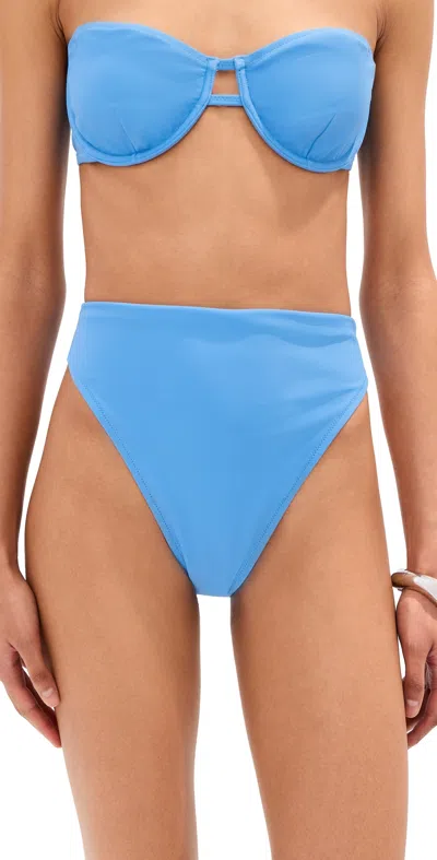 Le Bop High Waisted Bikini Bottoms Marina In Blue