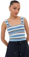 Le Bop Jensen Tank Sky Multi Stripe In Blue