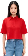 Le Bop Josephine Polo Top Crimson In Red