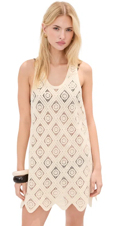 Le Bop Juno Crochet Dress Ivory In Neutral
