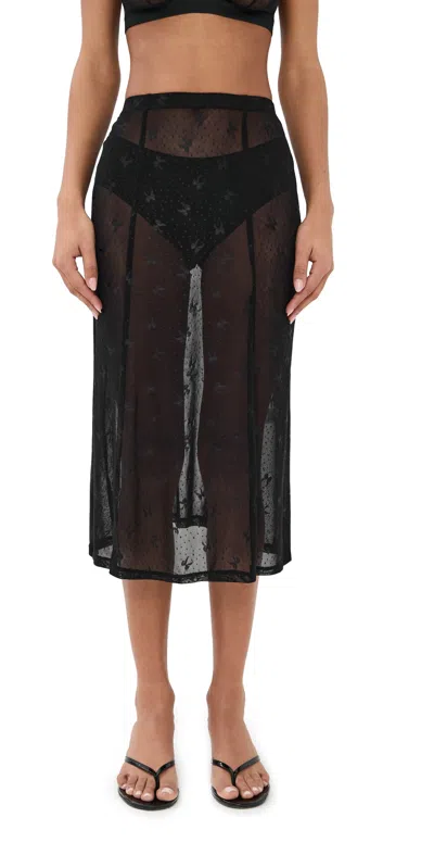 Le Bop Lace Skirt Black Bow In Multi