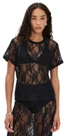 Le Bop Lace Tee Black