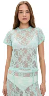 Le Bop Lace Tee Mint In Green